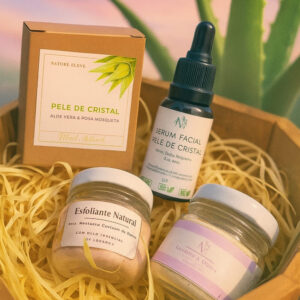 Kit Pele de Cristal - com sabonete facial, esfoliante, sérum e hidratante