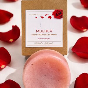 Sabonete Mulher - com rosas vermelhas e manteiga de karite