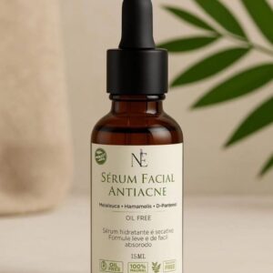 Sérum Antiacne - com Hamamélis, óleo essencial de melaleuca e D-Pantenol
