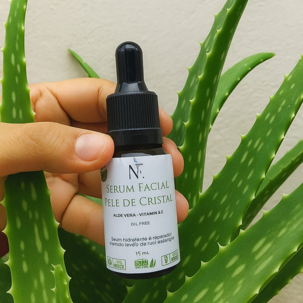 Sérum Pele de Cristal - com aloe vera in natura e vitamina E